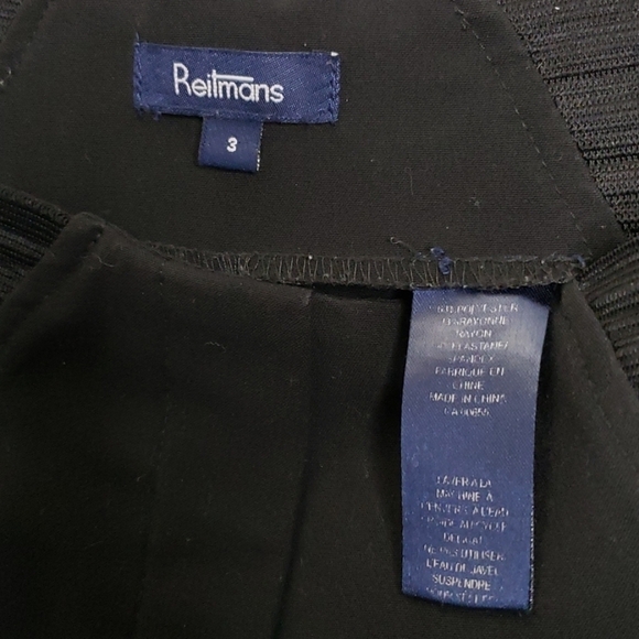 Reitmans Pull On Women Black Straight Pant - Picture 5 of 5